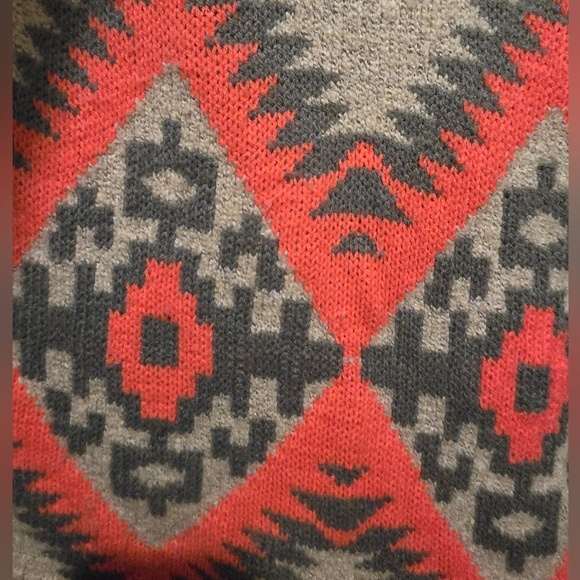 Southwestern Aztec Tribal Print Open Front Cardigan - Picture 5 of 5